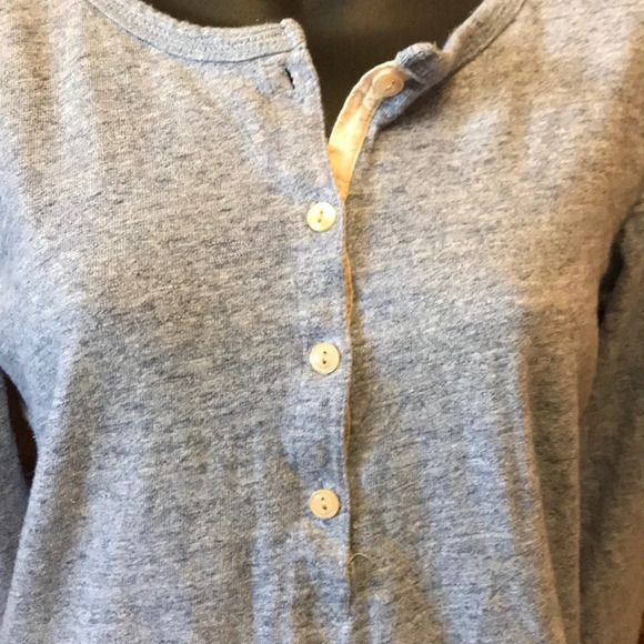 J. Crew interlock cotton Henley top blue S - Picture 4 of 6